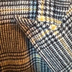 Lauren Ralph Lauren Women's Checkered Pea Coat - Black, Gray, Yellow